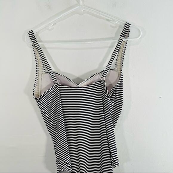 Bond-eye Australia Black White Stripe Pinup Padded Top One Piece Swim 8 - Picture 10 of 13